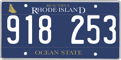 RI license plate 918253