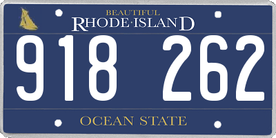 RI license plate 918262