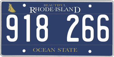 RI license plate 918266