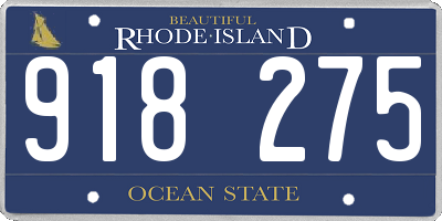 RI license plate 918275
