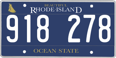 RI license plate 918278