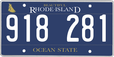 RI license plate 918281