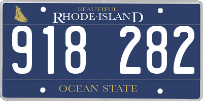 RI license plate 918282