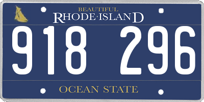 RI license plate 918296
