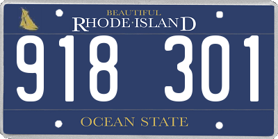 RI license plate 918301