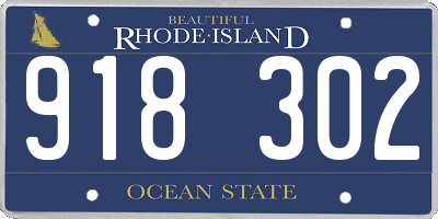 RI license plate 918302
