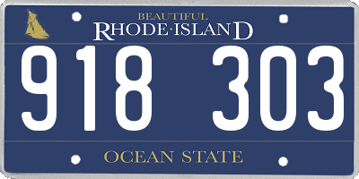 RI license plate 918303