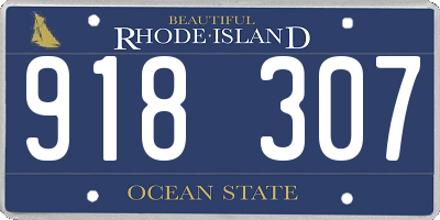 RI license plate 918307