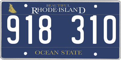 RI license plate 918310