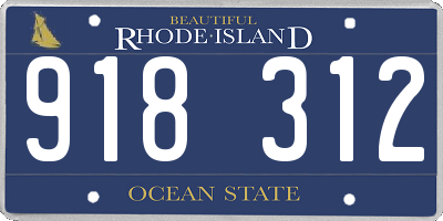 RI license plate 918312