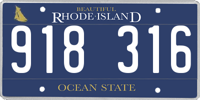 RI license plate 918316