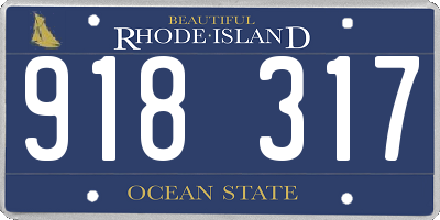 RI license plate 918317