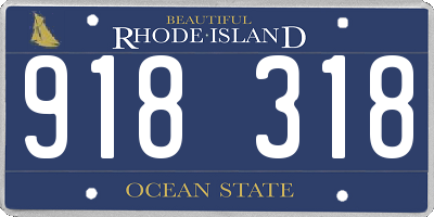 RI license plate 918318