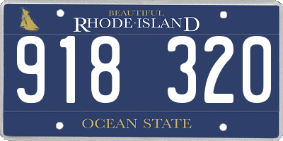 RI license plate 918320