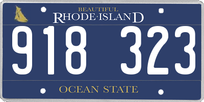 RI license plate 918323