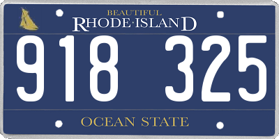 RI license plate 918325