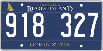 RI license plate 918327