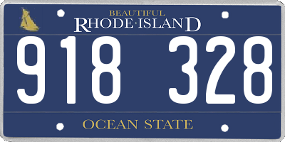 RI license plate 918328