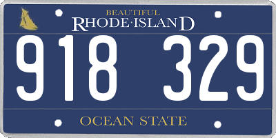 RI license plate 918329