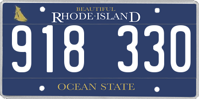 RI license plate 918330