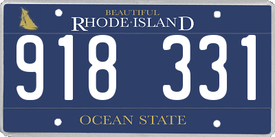 RI license plate 918331