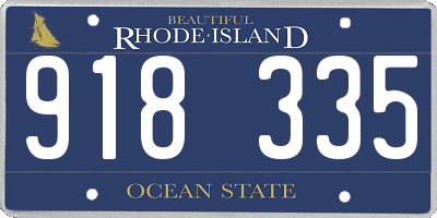 RI license plate 918335