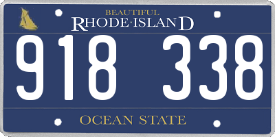 RI license plate 918338
