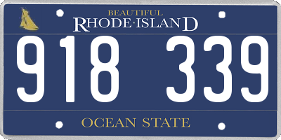RI license plate 918339