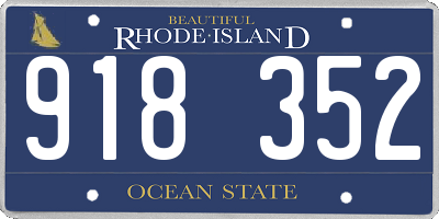 RI license plate 918352