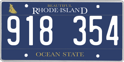 RI license plate 918354
