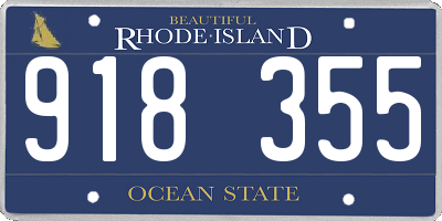 RI license plate 918355