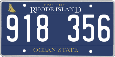 RI license plate 918356