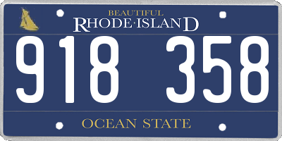 RI license plate 918358