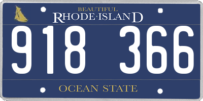 RI license plate 918366