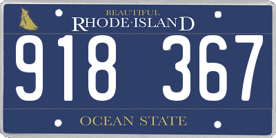 RI license plate 918367