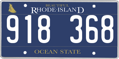 RI license plate 918368