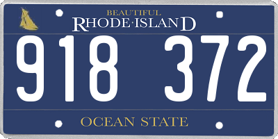 RI license plate 918372