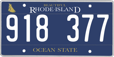 RI license plate 918377
