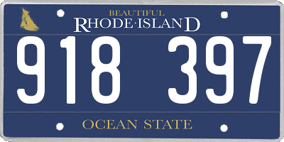 RI license plate 918397