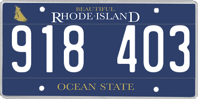 RI license plate 918403