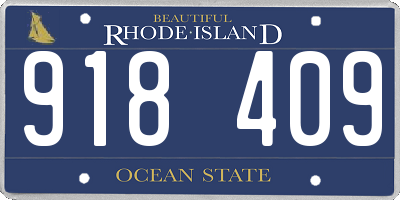 RI license plate 918409