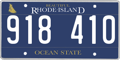 RI license plate 918410