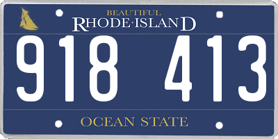 RI license plate 918413