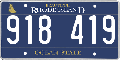 RI license plate 918419