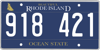 RI license plate 918421