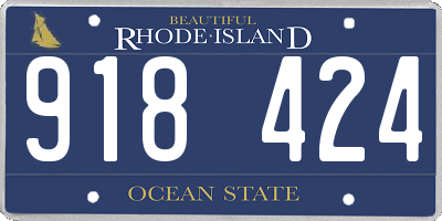 RI license plate 918424