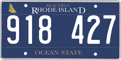 RI license plate 918427