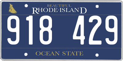 RI license plate 918429