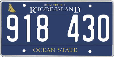 RI license plate 918430