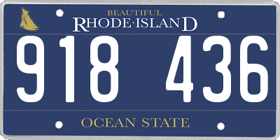 RI license plate 918436